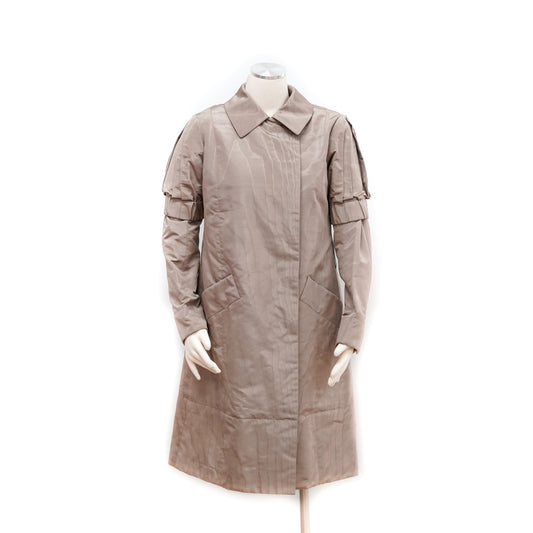 Louis Vuitton Striped Beige Coat - Size 38 - photo 1