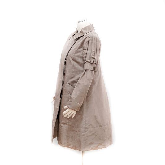 Louis Vuitton Striped Beige Coat - Size 38 - photo 2