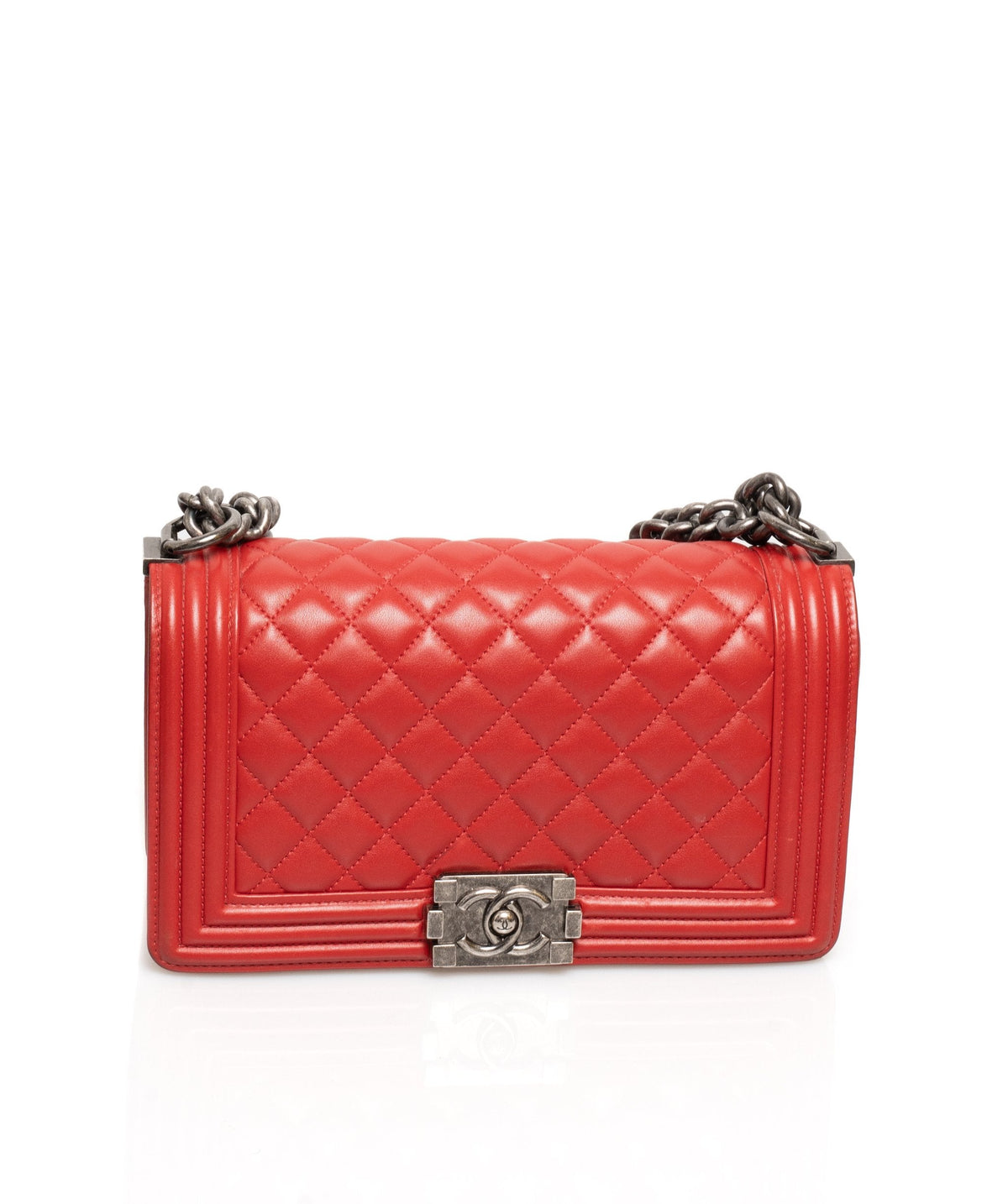 Chanel Red New Medium Boy Bag - ADL1302 - photo 1
