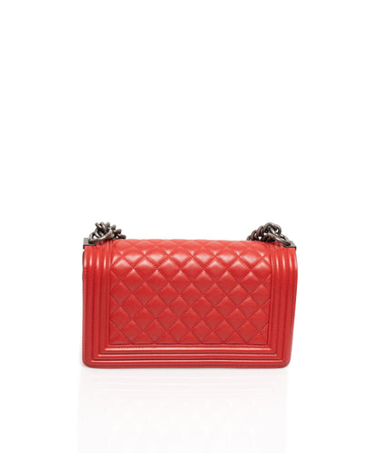 Chanel Red New Medium Boy Bag - ADL1302 - photo 3