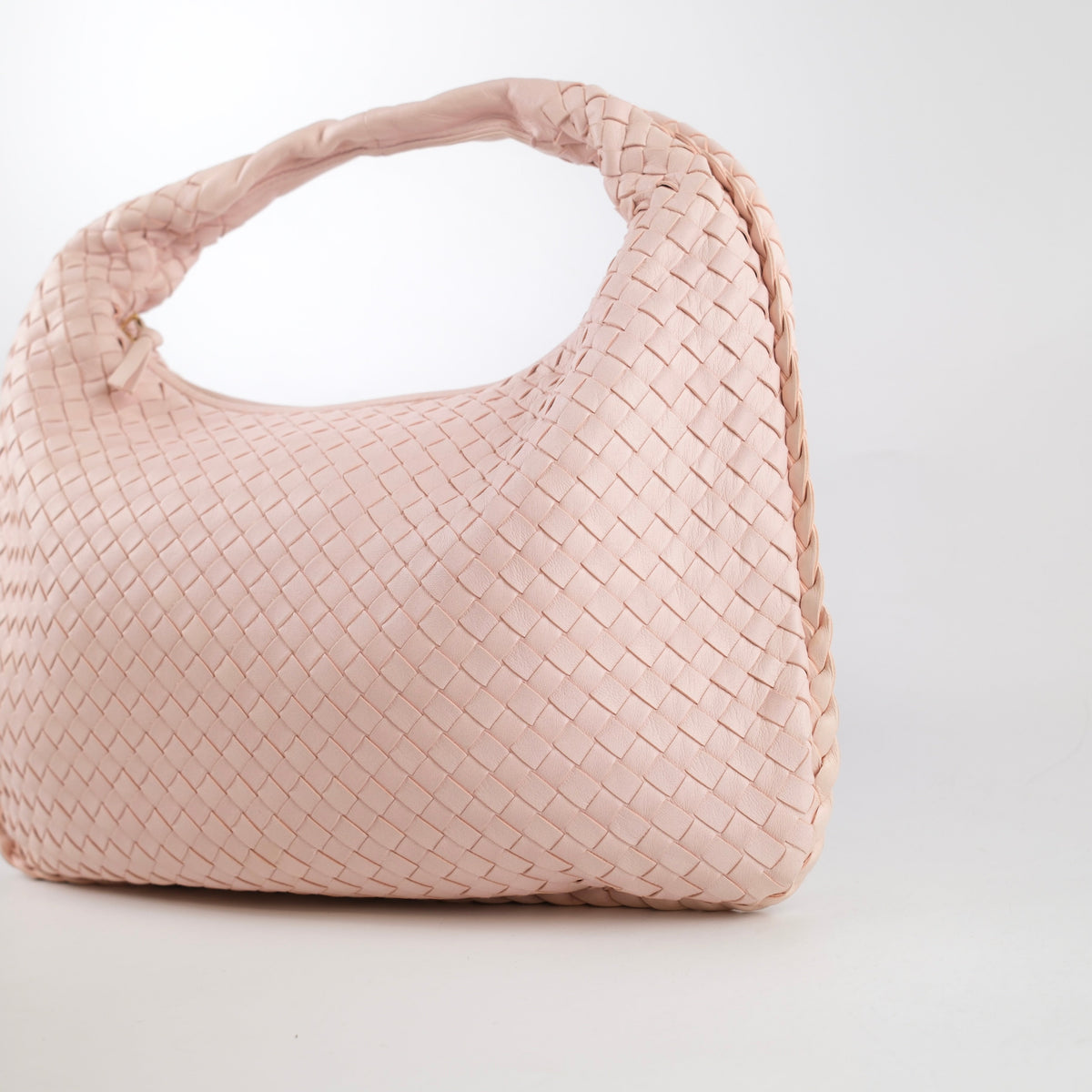 Bottega Veneta Medium Intrecciato Hobo Bag Pink Lambskin - photo 6