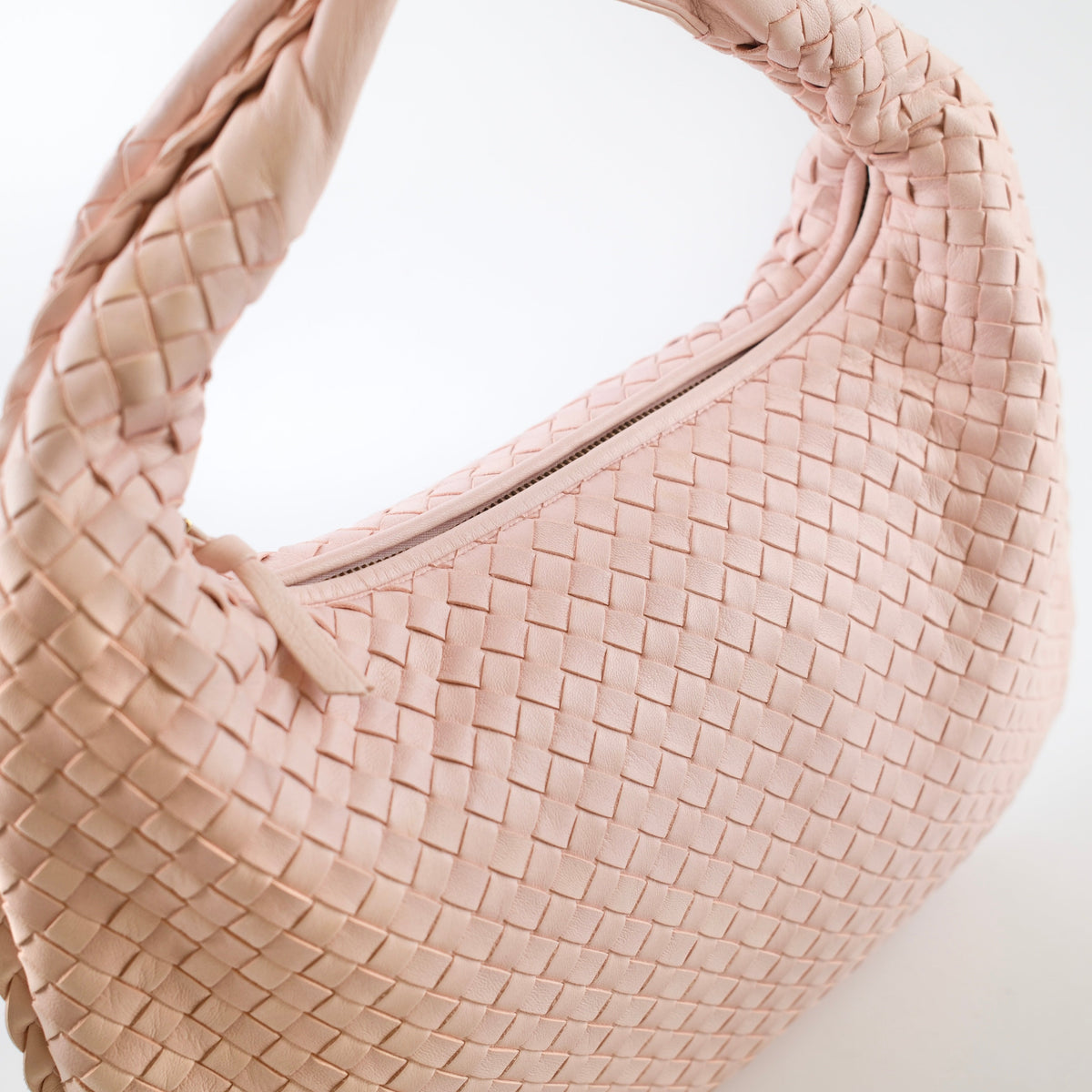 Bottega Veneta Medium Intrecciato Hobo Bag Pink Lambskin - photo 8