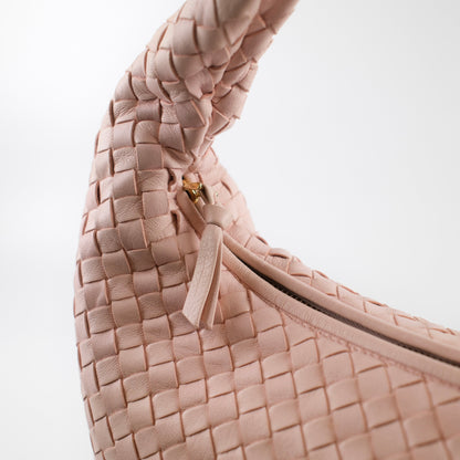 Bottega Veneta Medium Intrecciato Hobo Bag Pink Lambskin - photo 10