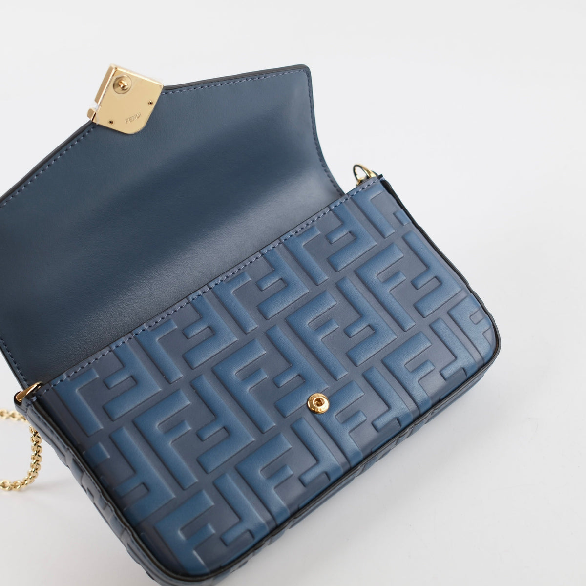 Fendi Blue FF Chain Crossbody - photo 8