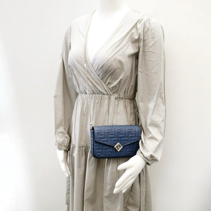Fendi Blue FF Chain Crossbody - photo 18