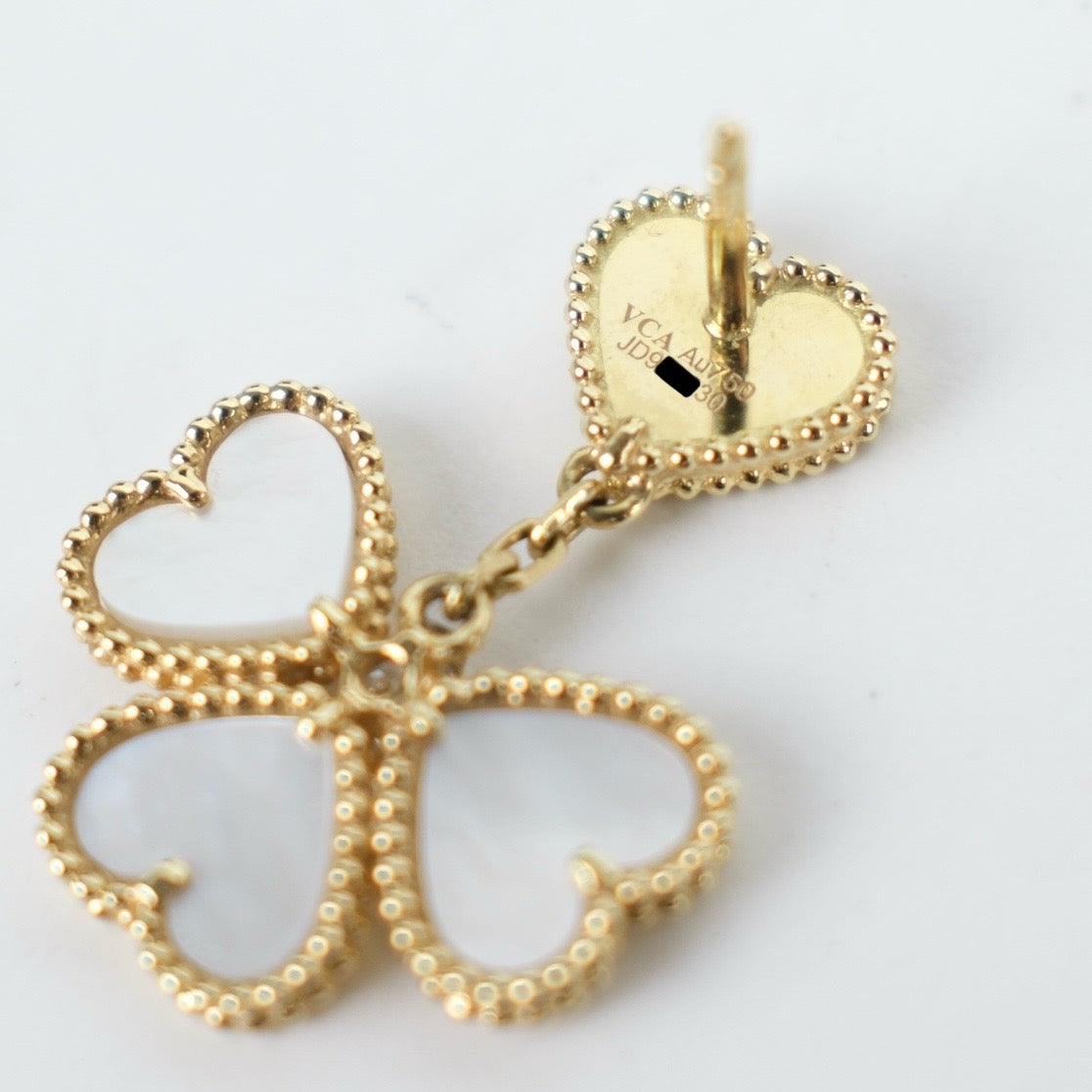 Van Cleef & Arpels Sweet Hearts Mother of Pearl MOP Earrings - photo 5