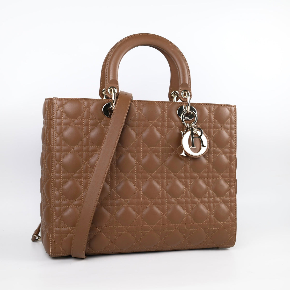 Dior Large Tan Brown Lady Dior Lambskin - photo 2