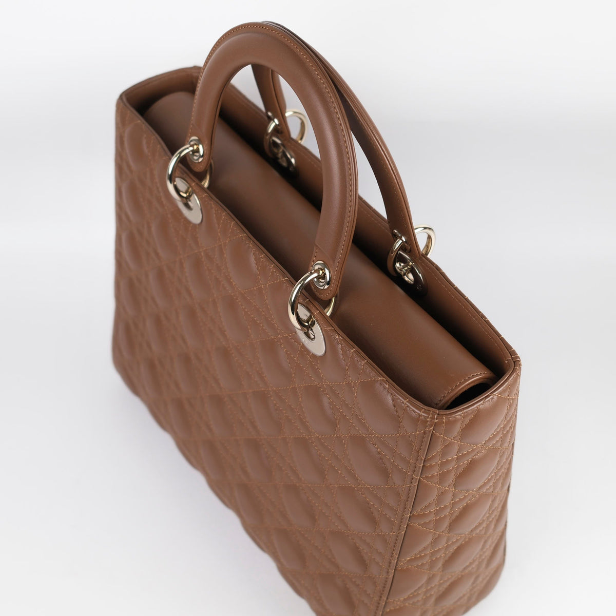Dior Large Tan Brown Lady Dior Lambskin - photo 6