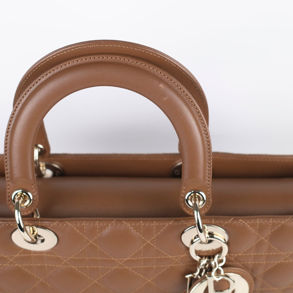 Dior Large Tan Brown Lady Dior Lambskin - photo 19