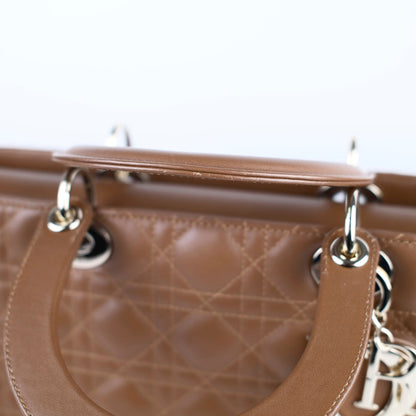 Dior Large Tan Brown Lady Dior Lambskin - photo 15