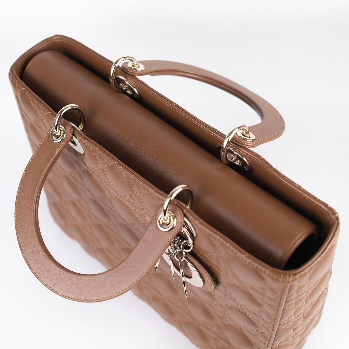 Dior Large Tan Brown Lady Dior Lambskin - photo 7