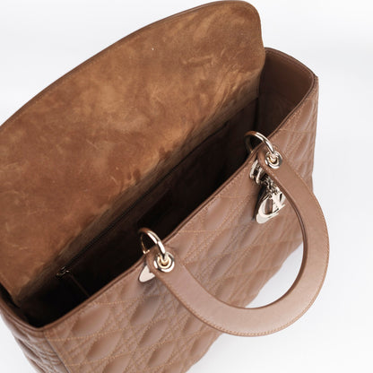 Dior Large Tan Brown Lady Dior Lambskin - photo 8