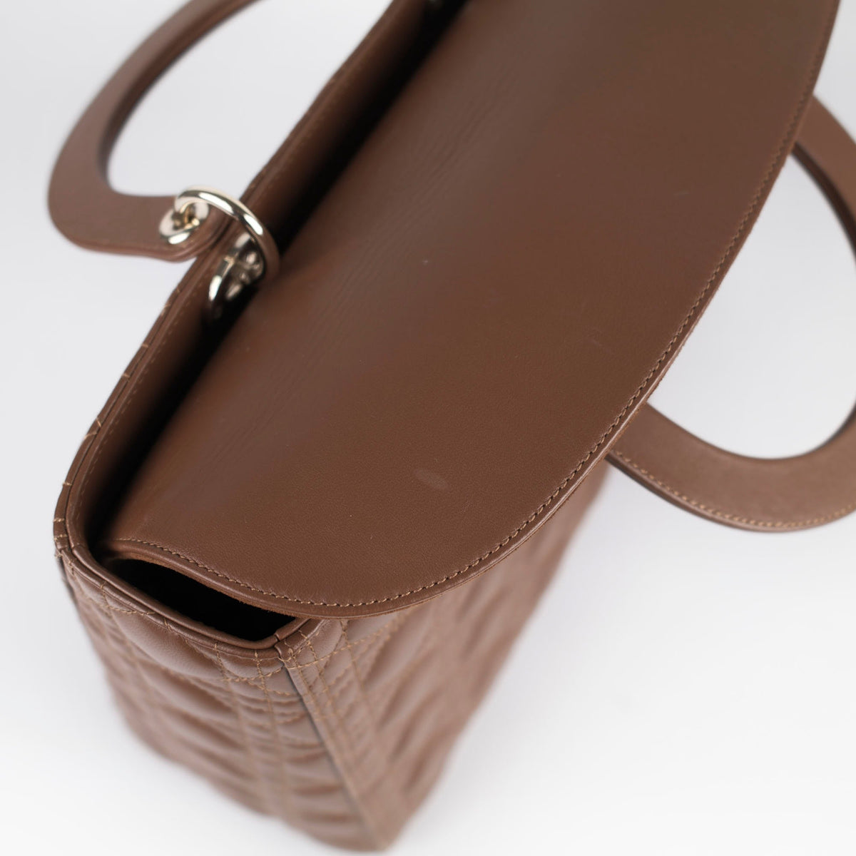Dior Large Tan Brown Lady Dior Lambskin - photo 12
