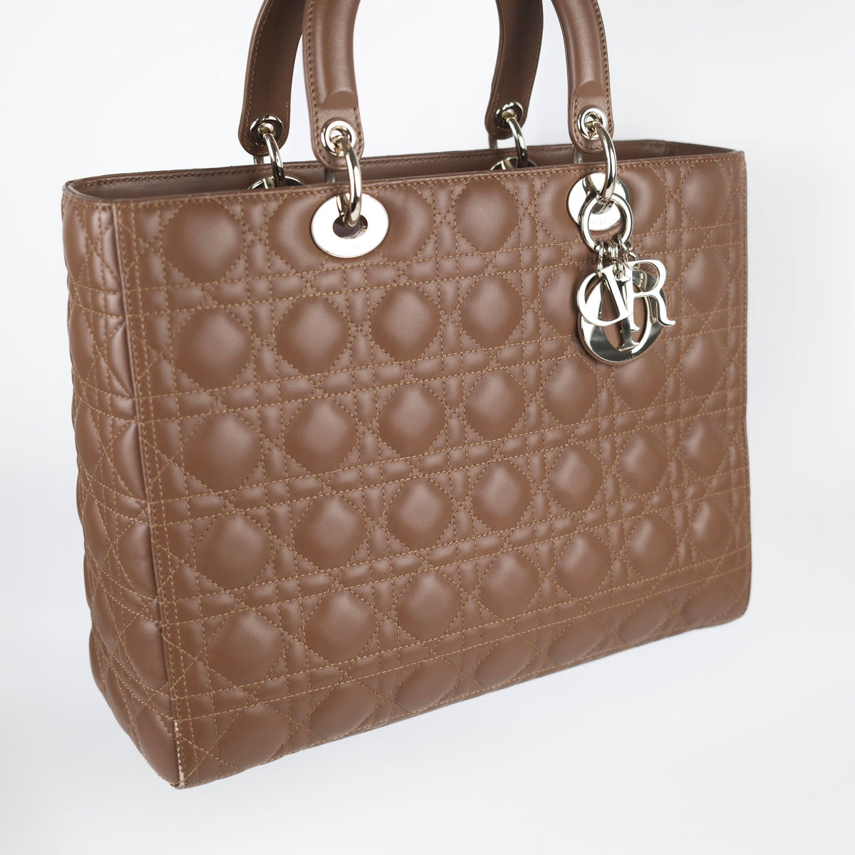 Dior Large Tan Brown Lady Dior Lambskin - photo 10