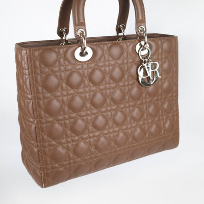 Dior Large Tan Brown Lady Dior Lambskin - photo 10