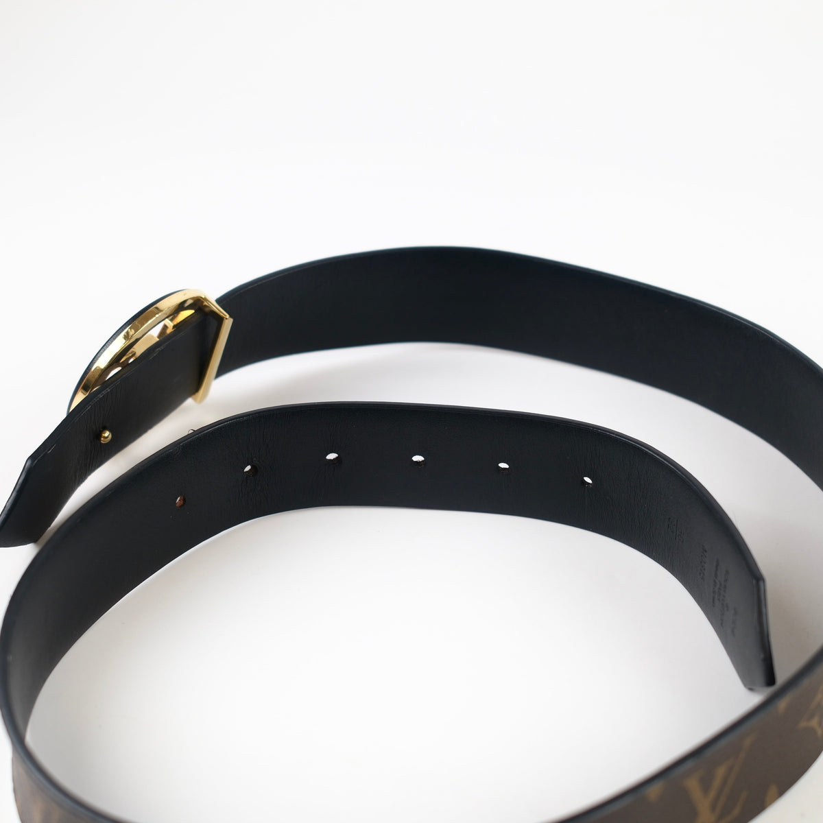 Louis Vuitton Black/Monogram Belt - Size 80 - photo 4