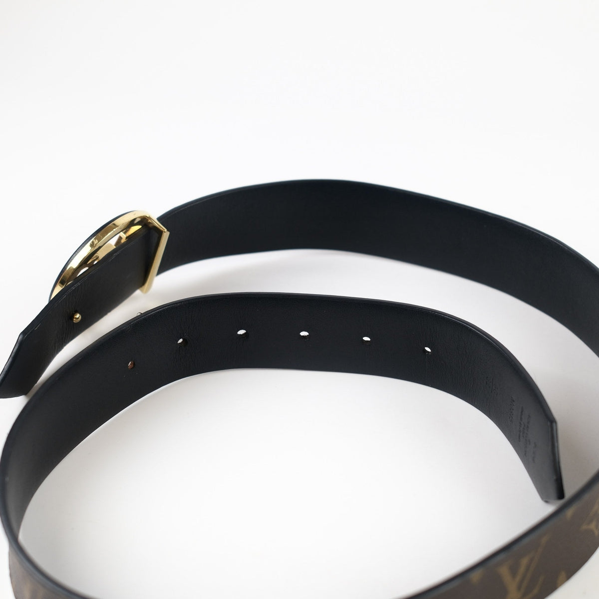 Louis Vuitton Black/Monogram Belt - Size 80 - photo 5