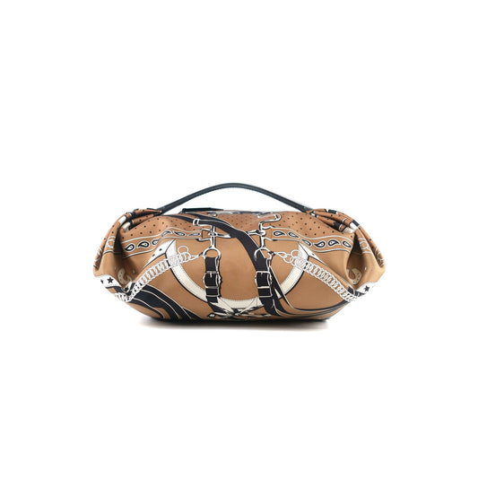 Hermes Balusoie Silk Bag Biscuit/Noir - photo 1