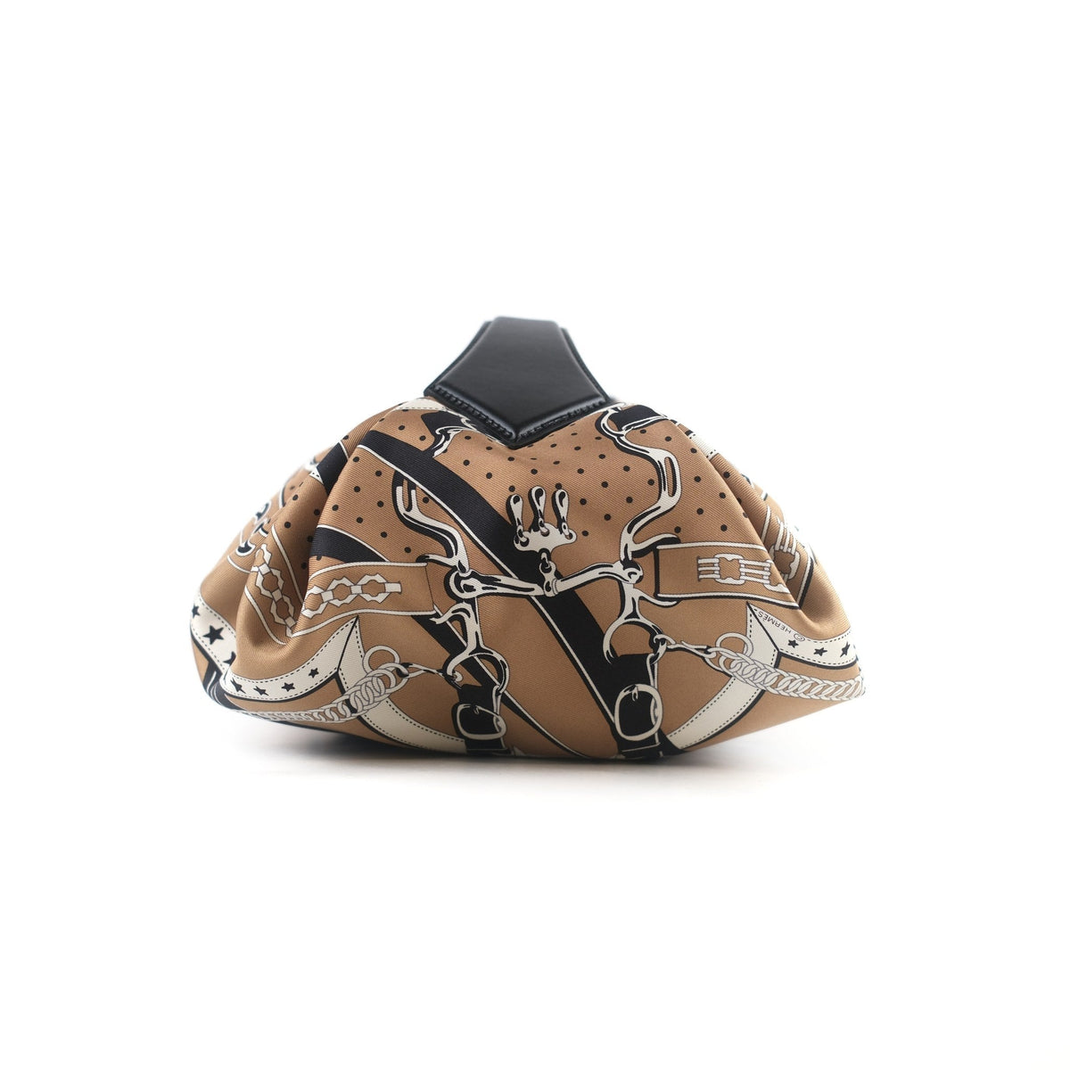 Hermes Balusoie Silk Bag Biscuit/Noir - photo 3