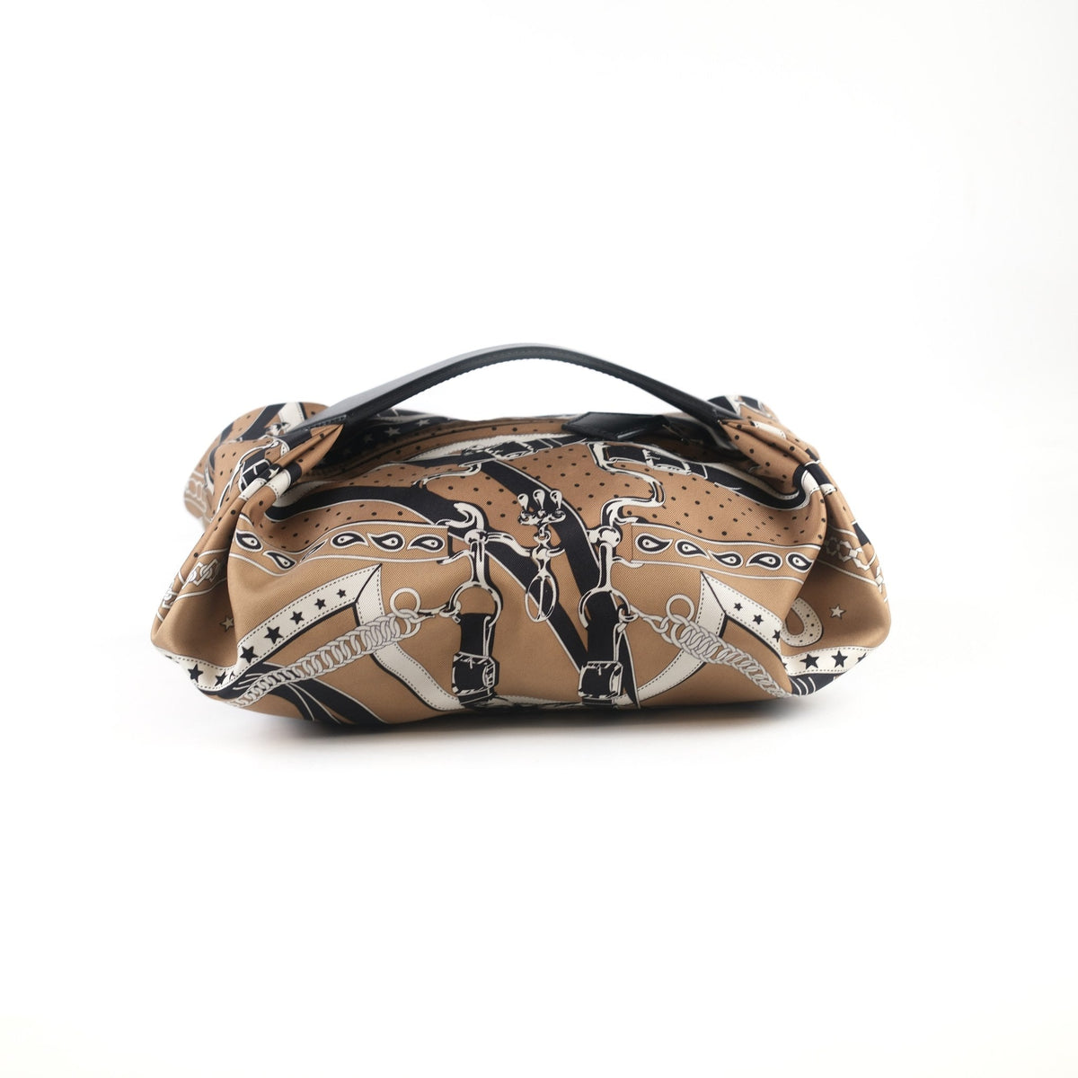 Hermes Balusoie Silk Bag Biscuit/Noir - photo 4