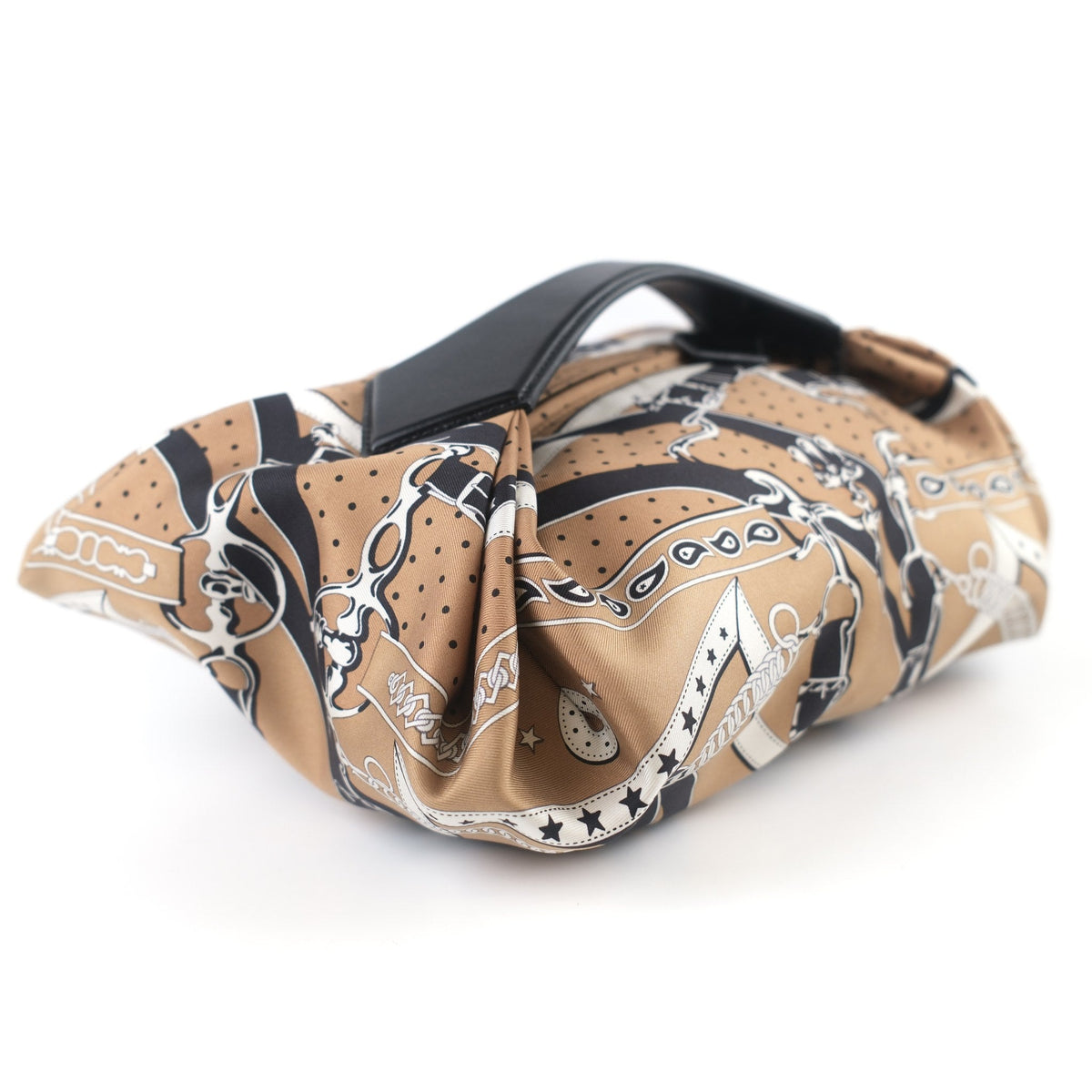 Hermes Balusoie Silk Bag Biscuit/Noir - photo 5