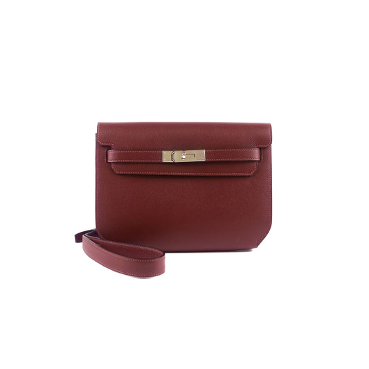 Hermes Kelly Depeches 25 Rouge H Epsom Y Stamp - photo 1