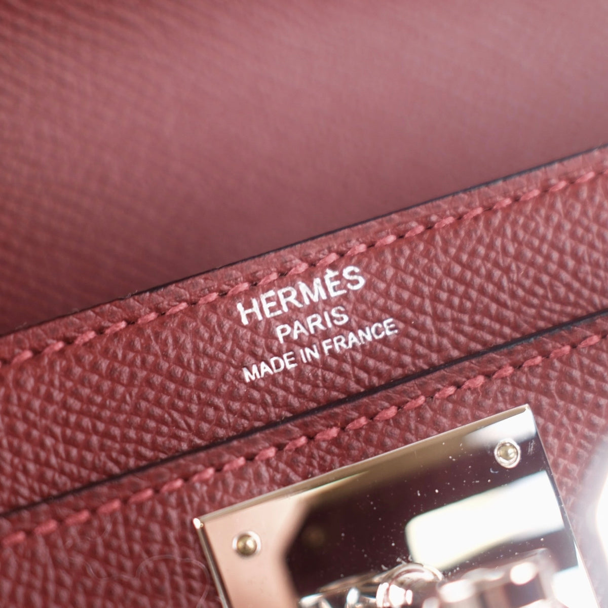 Hermes Kelly Depeches 25 Rouge H Epsom Y Stamp - photo 9