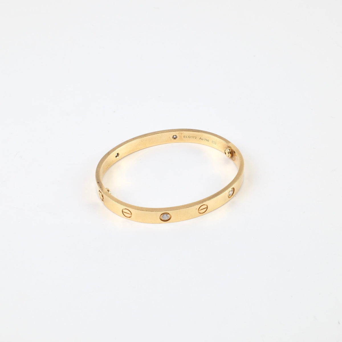 Cartier Love Bracelet 4 Diamonds Size 17 Yellow Gold (2018) - photo 2