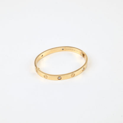 Cartier Love Bracelet 4 Diamonds Size 17 Yellow Gold (2018) - photo 2