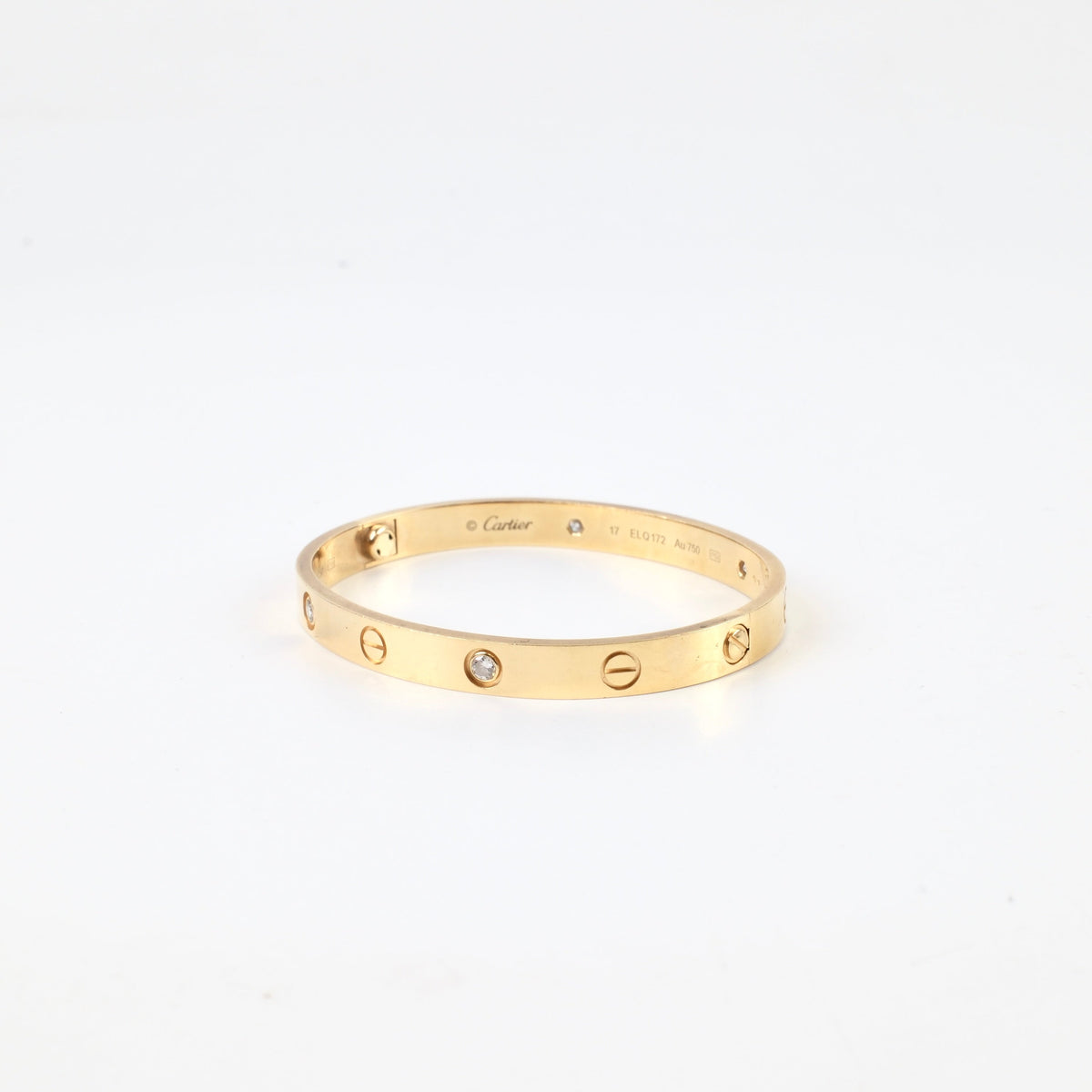 Cartier Love Bracelet 4 Diamonds Size 17 Yellow Gold (2018) - photo 3