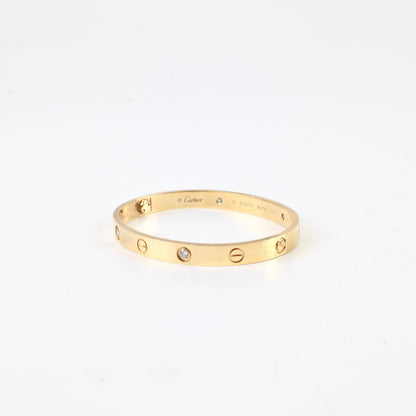 Cartier Love Bracelet 4 Diamonds Size 17 Yellow Gold (2018) - photo 3