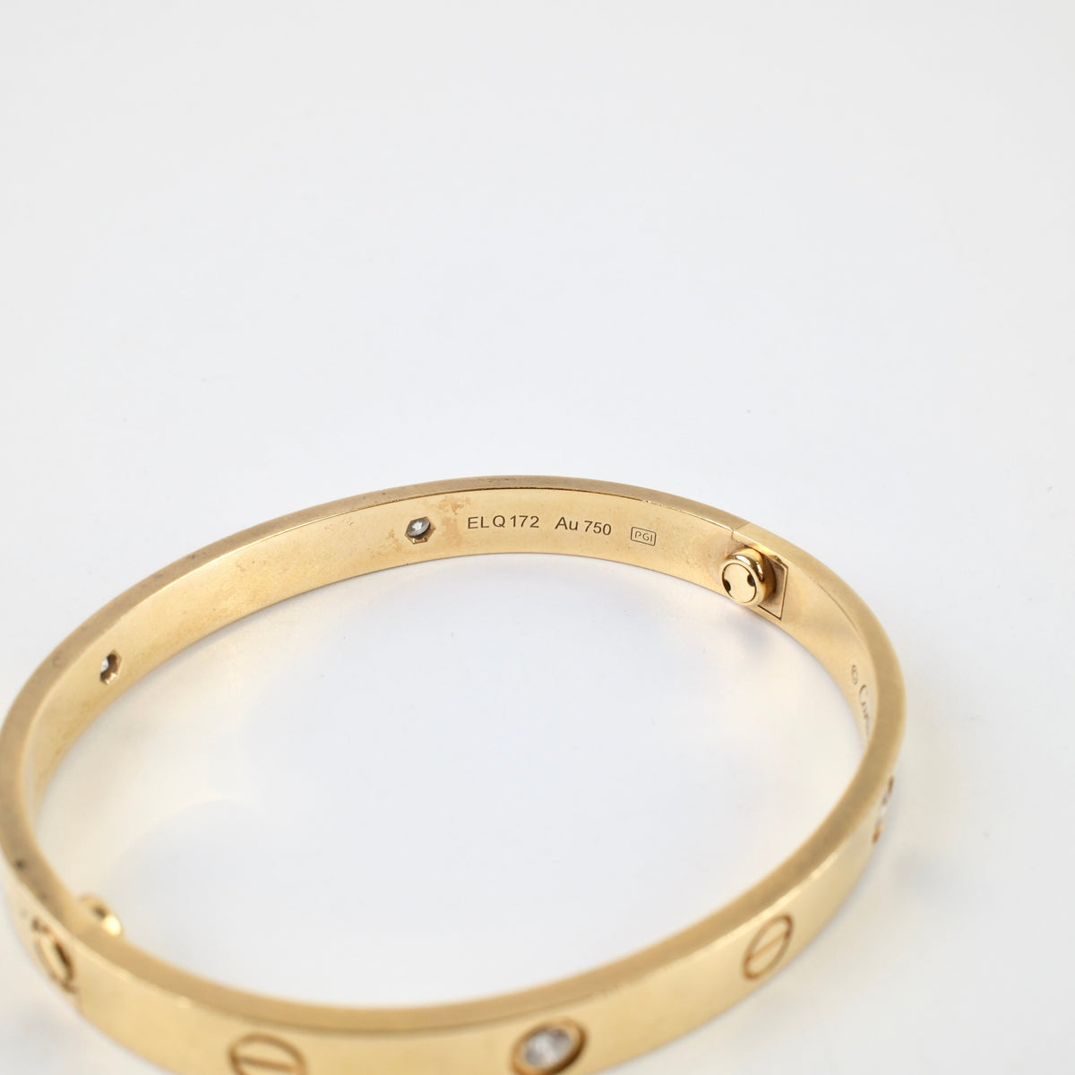 Cartier Love Bracelet 4 Diamonds Size 17 Yellow Gold (2018) - photo 6