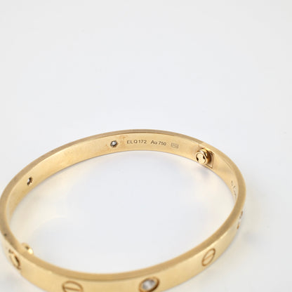 Cartier Love Bracelet 4 Diamonds Size 17 Yellow Gold (2018) - photo 6