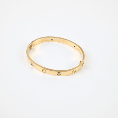 Cartier Love Bracelet 4 Diamonds Size 17 Yellow Gold (2018) - photo 7