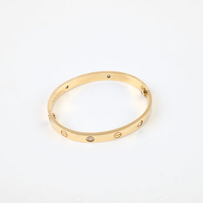 Cartier Love Bracelet 4 Diamonds Size 17 Yellow Gold (2018) - photo 8