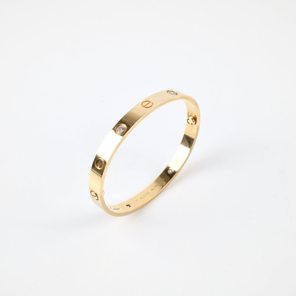 Cartier Love Bracelet 4 Diamonds Size 17 Yellow Gold (2018) - photo 4
