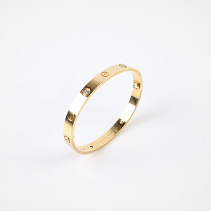 Cartier Love Bracelet 4 Diamonds Size 17 Yellow Gold (2018) - photo 4