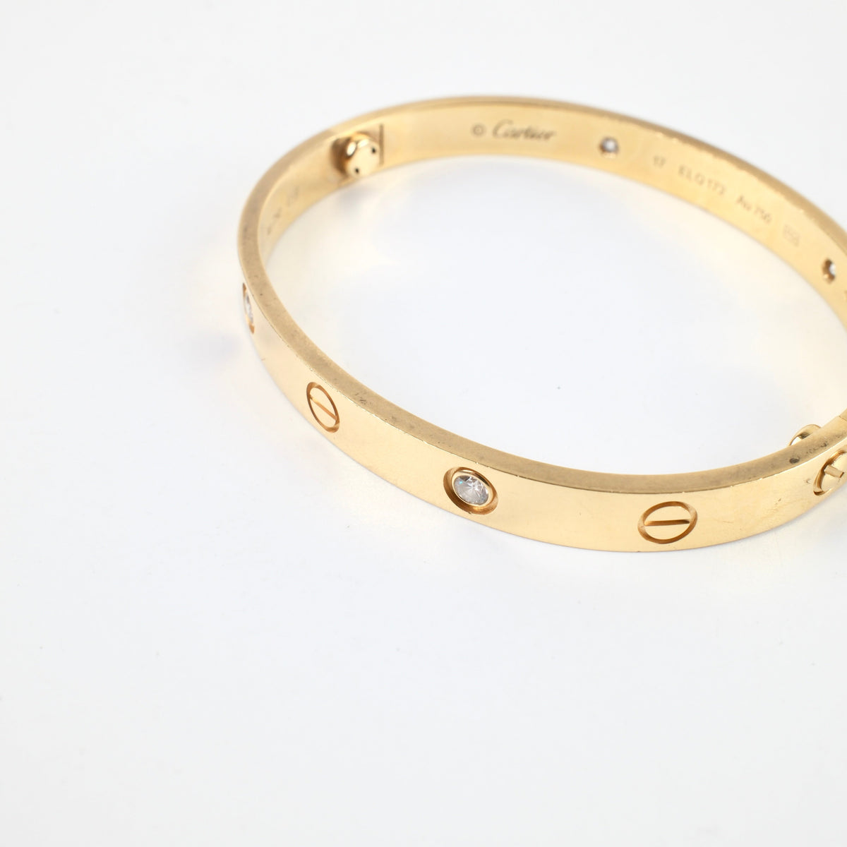 Cartier Love Bracelet 4 Diamonds Size 17 Yellow Gold (2018) - photo 9