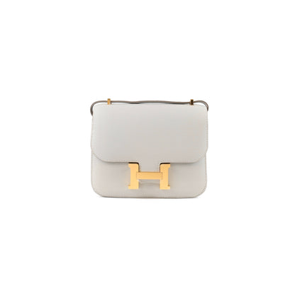 Hermes Mini Constance 18 Gris Perle K Stamp - photo 1