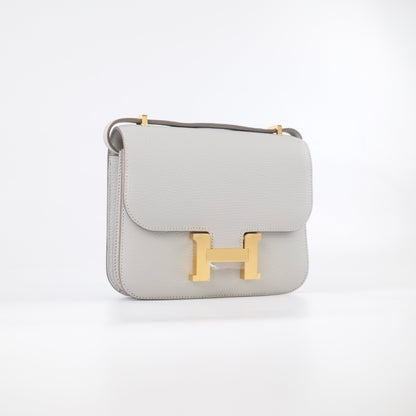 Hermes Mini Constance 18 Gris Perle K Stamp - photo 2