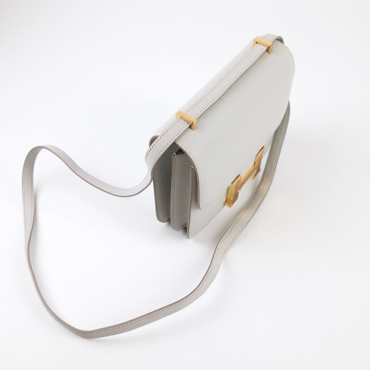 Hermes Mini Constance 18 Gris Perle K Stamp - photo 9