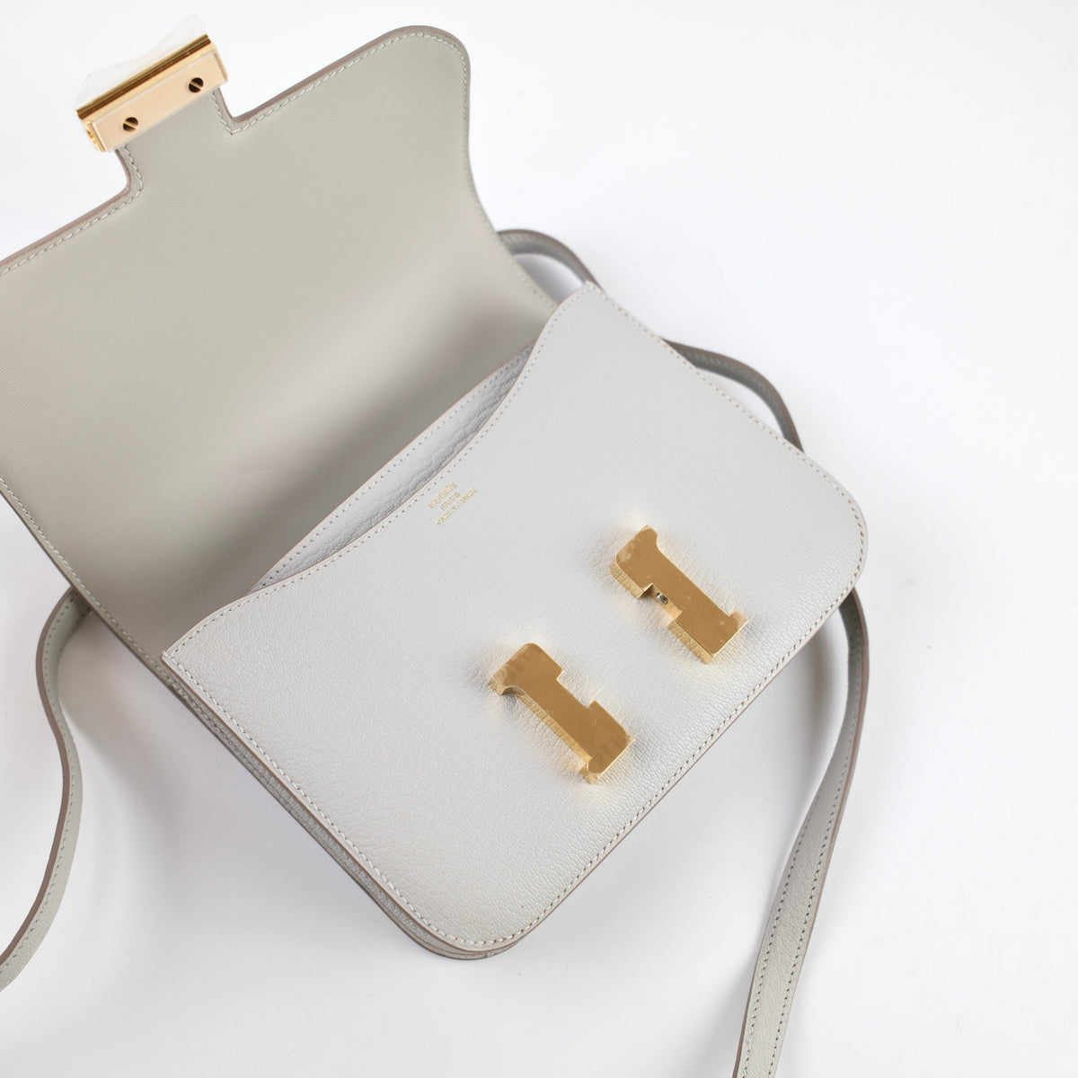 Hermes Mini Constance 18 Gris Perle K Stamp - photo 10