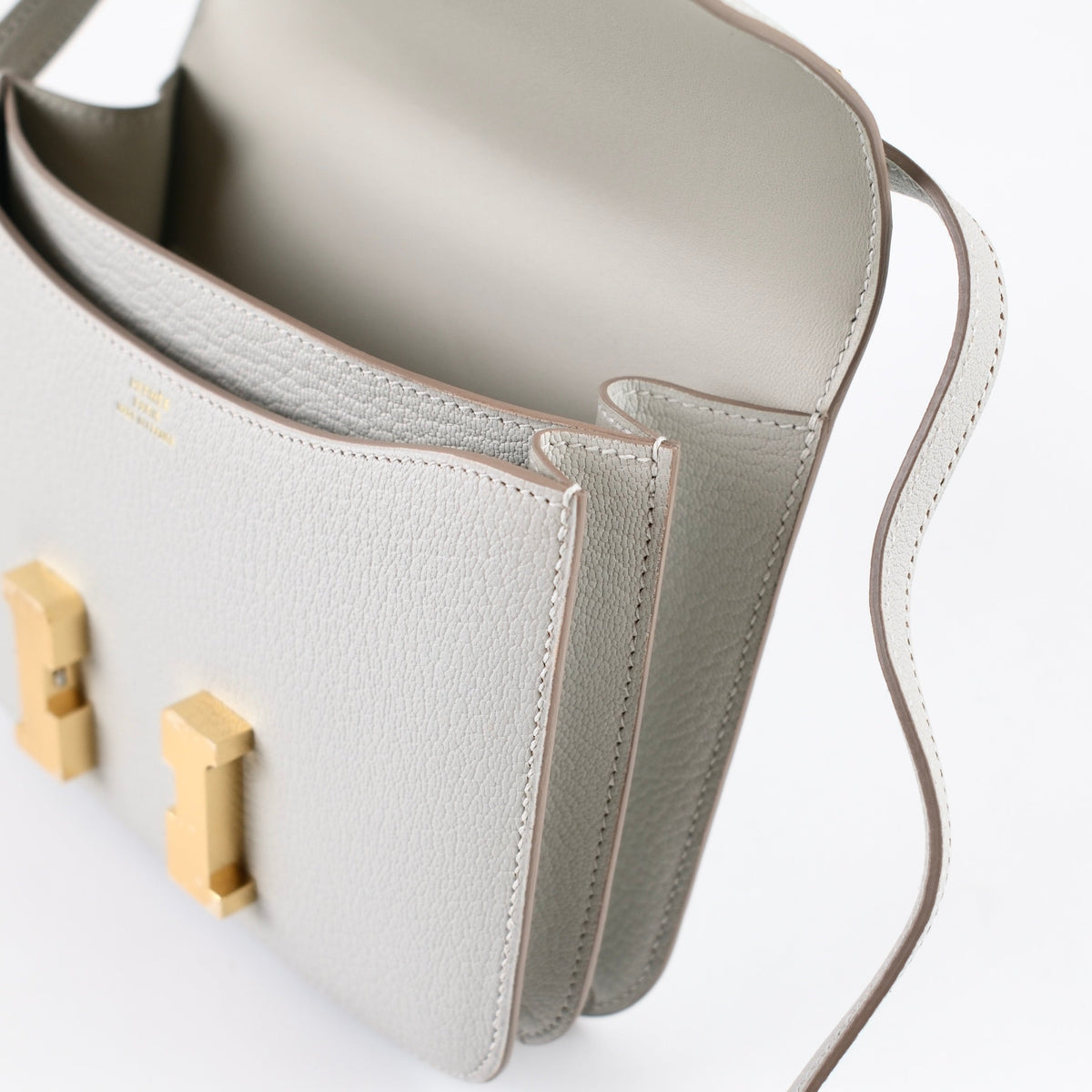 Hermes Mini Constance 18 Gris Perle K Stamp - photo 16