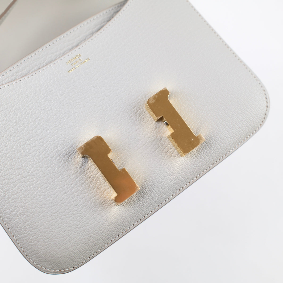 Hermes Mini Constance 18 Gris Perle K Stamp - photo 18