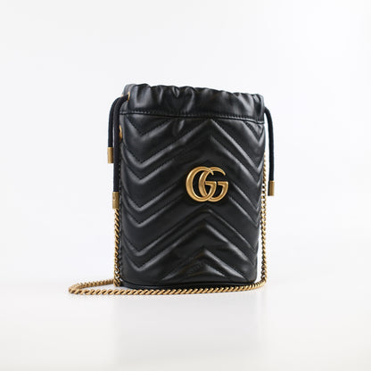 Gucci GG Marmont Mini Bucket Bag Black Calfskin - photo 2