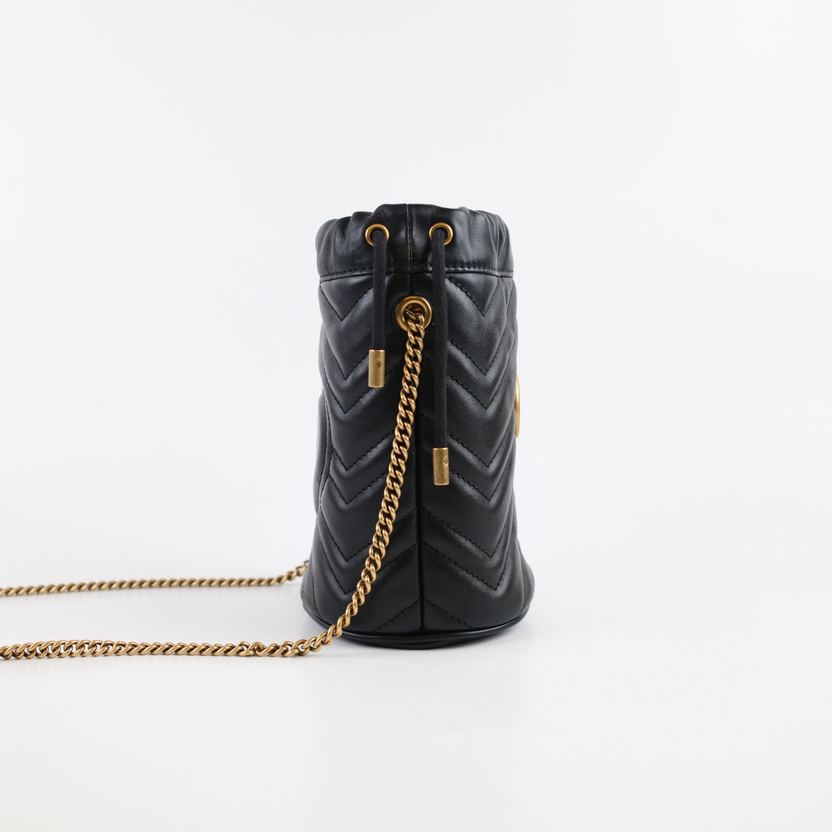 Gucci GG Marmont Mini Bucket Bag Black Calfskin - photo 3