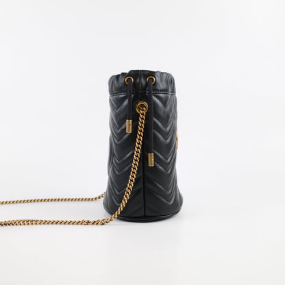 Gucci GG Marmont Mini Bucket Bag Black Calfskin - photo 3