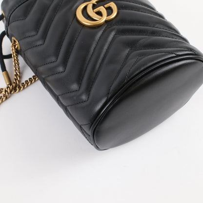 Gucci GG Marmont Mini Bucket Bag Black Calfskin - photo 14
