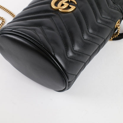 Gucci GG Marmont Mini Bucket Bag Black Calfskin - photo 15