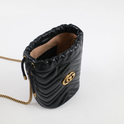 Gucci GG Marmont Mini Bucket Bag Black Calfskin - photo 7